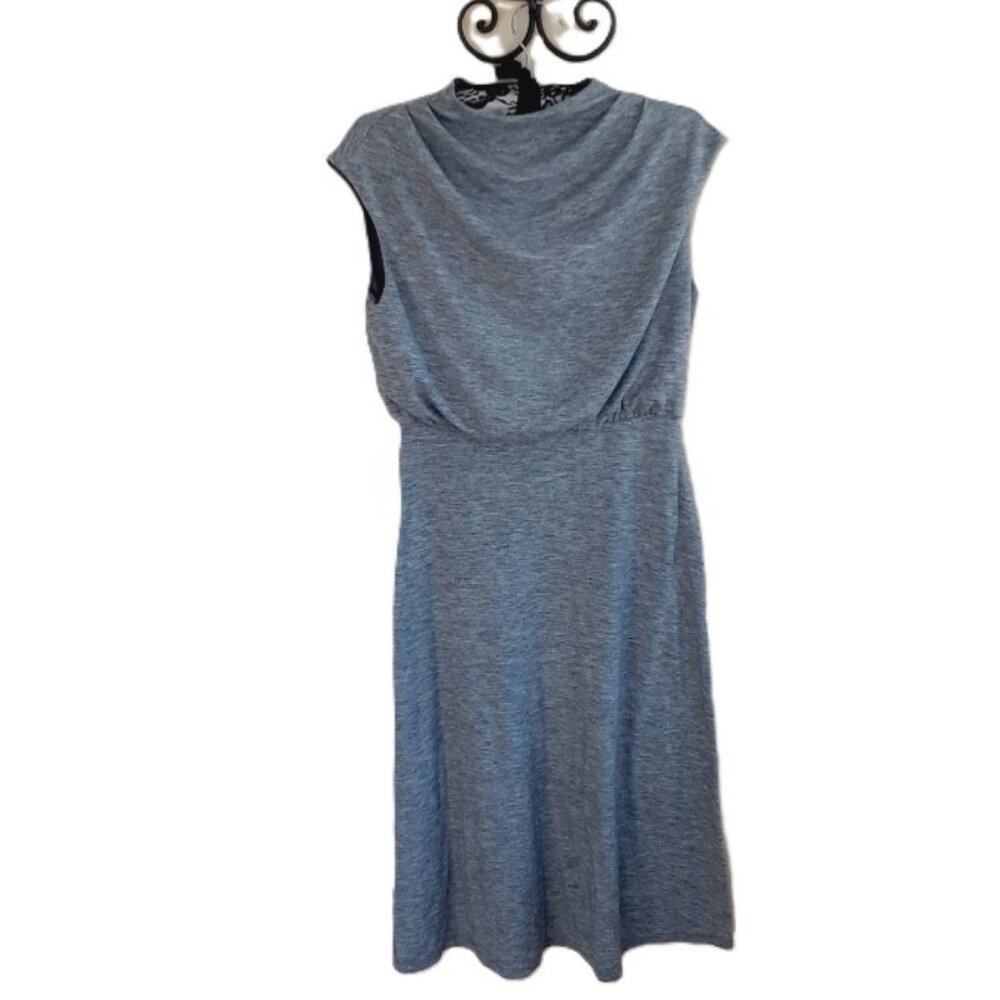 Ann Taylor Heathered Gray Cowl Knit Dress 2P